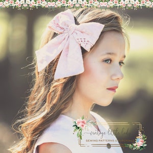 Opal Girls Hair Bow PDF Sewing Pattern