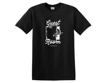 Guest Room Tee - 100% Cotton - printed locally in CLE - art by @nincompoooooooop