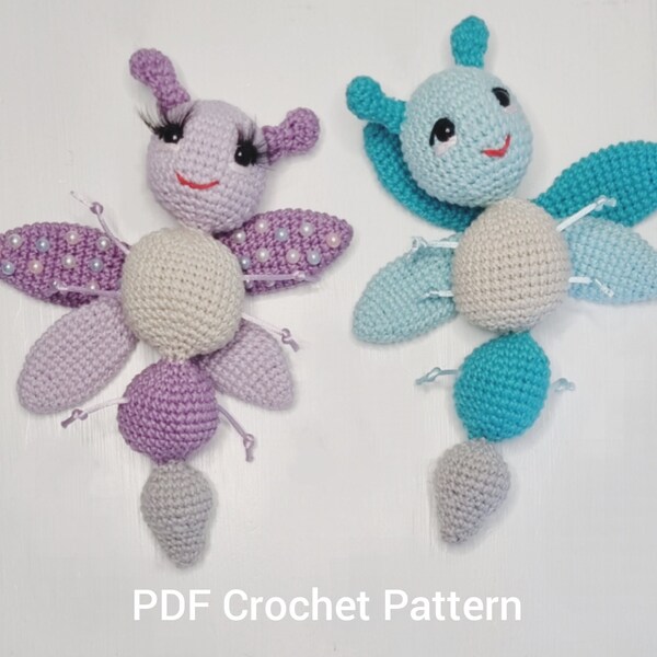 Donny and Dotty Dragonfly crochet pattern