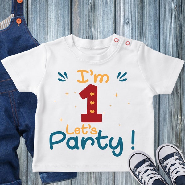 I am one T-shirt svg,First Birthday Svg,Baby First Birthday Svg Cutting files,I am one tshirt Svg,First birthday Party Svg T-shirt designs