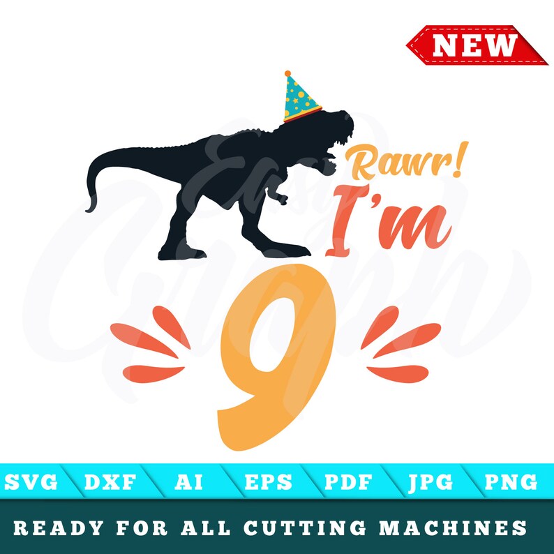 Download 9 Year Old Birthday Party Birthday Dinosaur Svg T Rex Birthday Shirt Svg Party Dinosaur Svg Dino Party Dfx T Rex Party Dfx 9 Year Dino Svg Craft Supplies Tools Collage