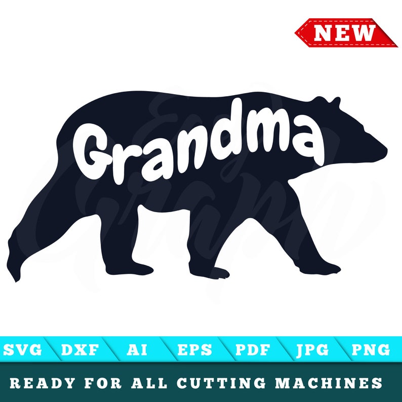 Download Grandma Bear svg File,Grandma bear vector,Bear T-shirt design,Bear Family svg,Bear Grandma ...