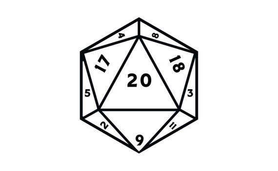D20 dnd dice svg,20 sided die SVG, RPG dice,DnD dice,polyhedral  dice,png,jpg,ai,pdf