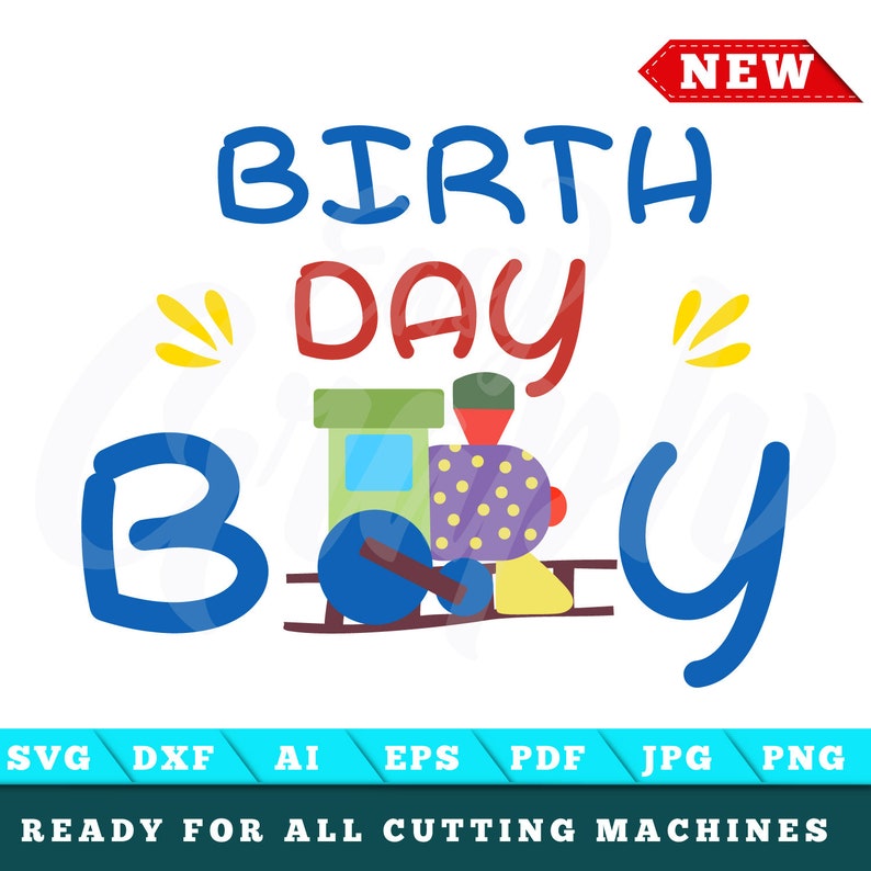 Download Kits How To Craft Supplies Tools Birthday Boy Svg File Silhouette Cameo Svg Cut Files For Cricut Svg Iron On Transfer Boy T Shirt Svg Kid T Shirt Design Train Shirt For Kids