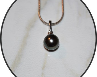 Tahitian Drop Pearl Pendant, Tahitian Pearl Jewelry, Drop Tahitian Pearl Necklace, Special Gift for Her, Wedding Jewelry, Valentines Day