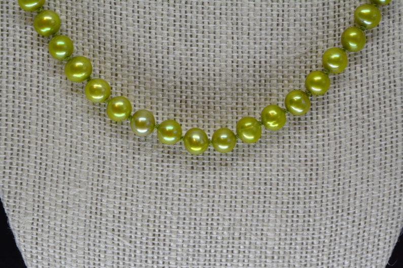 Freshwater Pearl Necklace by Jama Studio Pistachio Green Etsy
