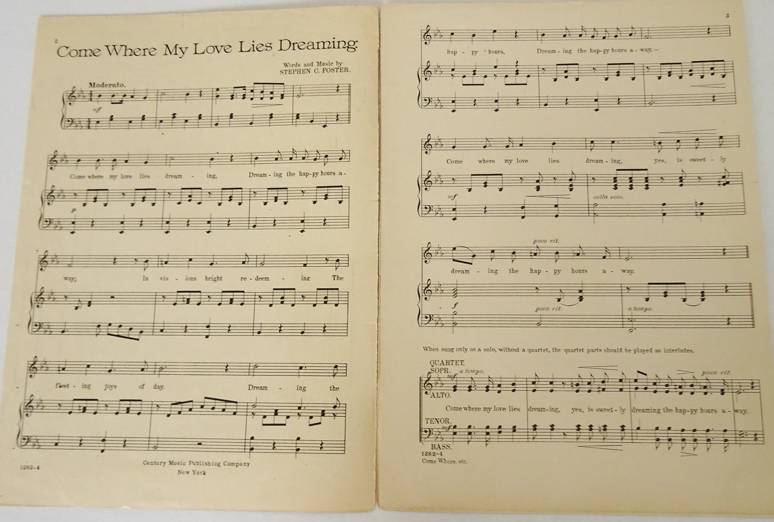 Come Where My Love Lies Dreaming Vintage Sheet Music Stephen | Etsy