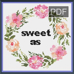 Sweet As Kiwi Slang Cross Stitch Pattern PDF
