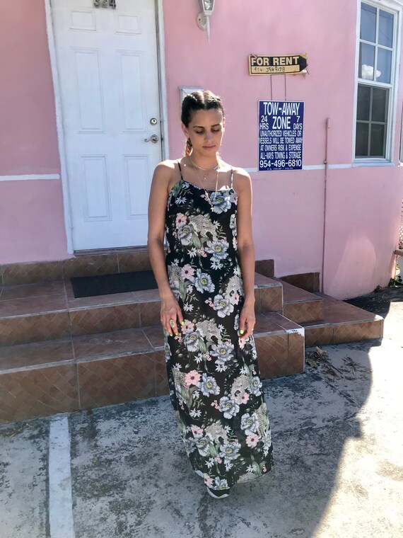 90s style black dress
