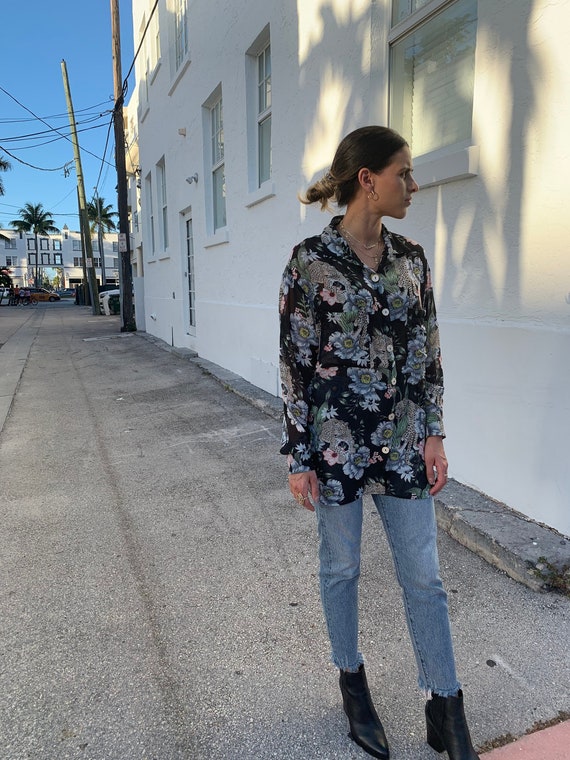 sheer button down
