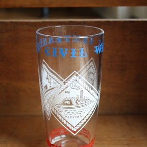 Civil War Centennial Vintage Drinking Glass - USA Collectible