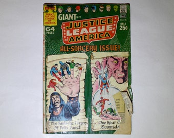 DC Justice League America GIANT All-Sorvery Issue - #85 December 1970 - The Fantastic Fingers of Felix Faust