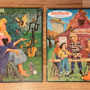 Sleeping Beauty 1958 - Mickey Mouse Club - Walt Disney - Frame-Tray inlay Picture Puzzles - Whitman
