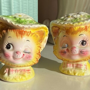 エネスコ社✻ヴィンテージミスプリスイエローキティ♡ソルト＆ペッパー＆ナーサリー Miss Priss Yellow - Etsy