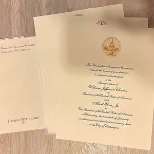 Bill Clinton 53rd Commemorative Inauguration Invitation - Calendar Of Events - 1993