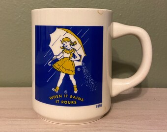 Morton Salt Girl Coffee Mug - 1956 Poster