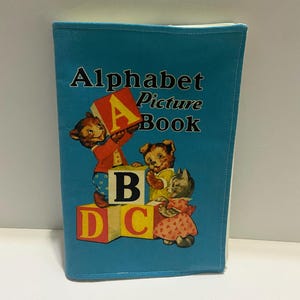 Livro de imagens do alfabeto ABC Livro de tecido (costurado)