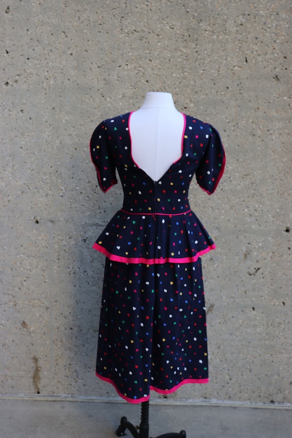 1980s does 40s Peplum Dress | Small - image 9