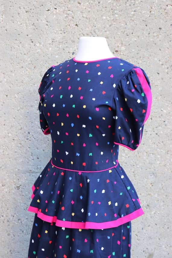 1980s does 40s Peplum Dress | Small - image 6