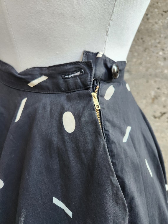 50s swing skirt, cotton circle skirt | Small - image 5