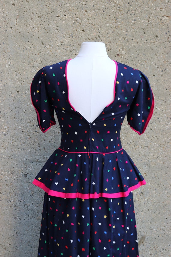 1980s does 40s Peplum Dress | Small - image 8