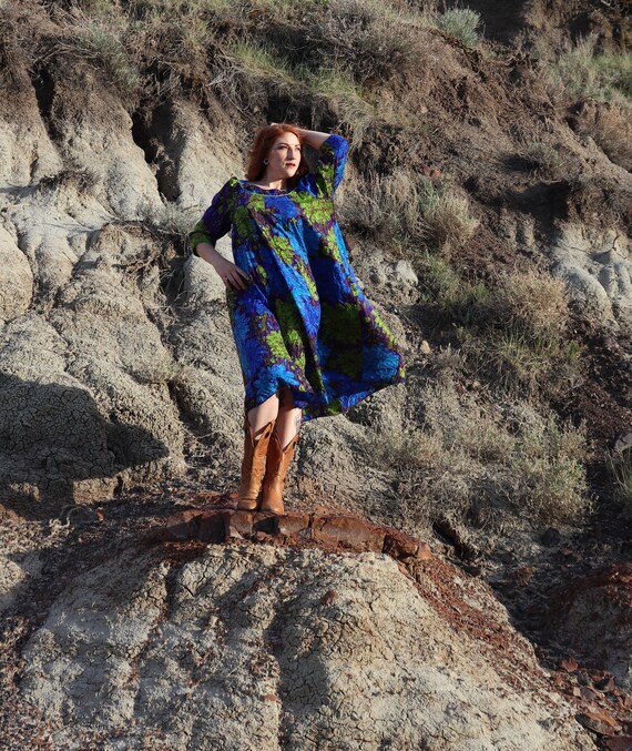 1970s Sangria Dress | Medium