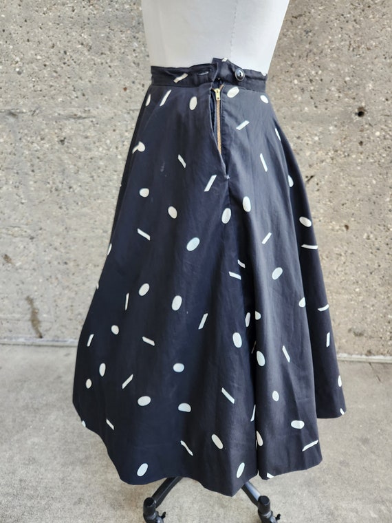 50s swing skirt, cotton circle skirt | Small - image 6