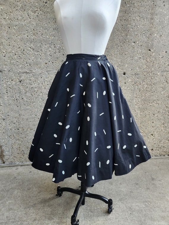 50s swing skirt, cotton circle skirt | Small - image 3