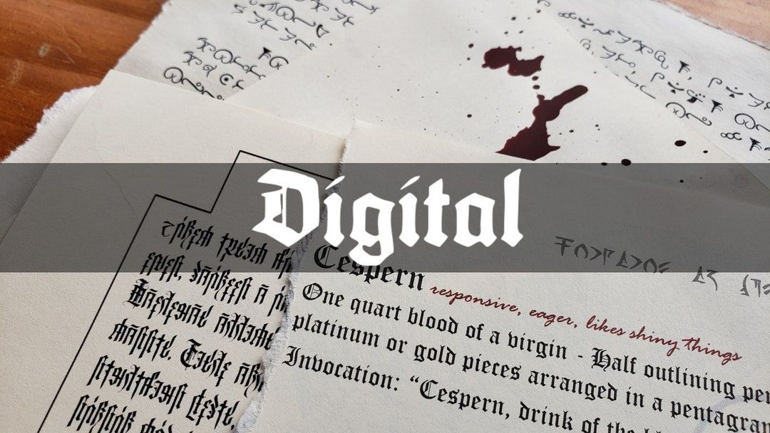 Demon Summoning Scroll - Printable - Etsy