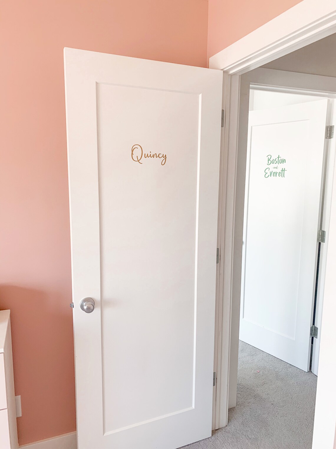 Custom Kids Bedroom Door Name Vinyl Decal Custom Door Sign Etsy