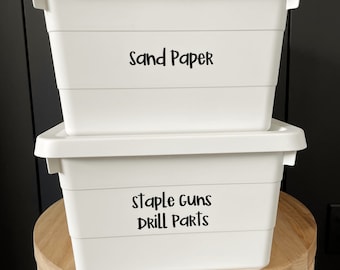 Vinyl Storage Labels • Custom Organization Labels • Bin Labels • Storage Labels