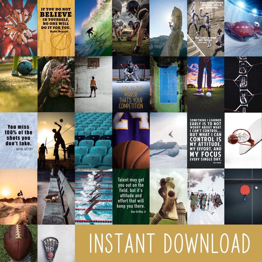 Teen Boy Room Sports Wall Posters Sports Room Sports Photo Etsy