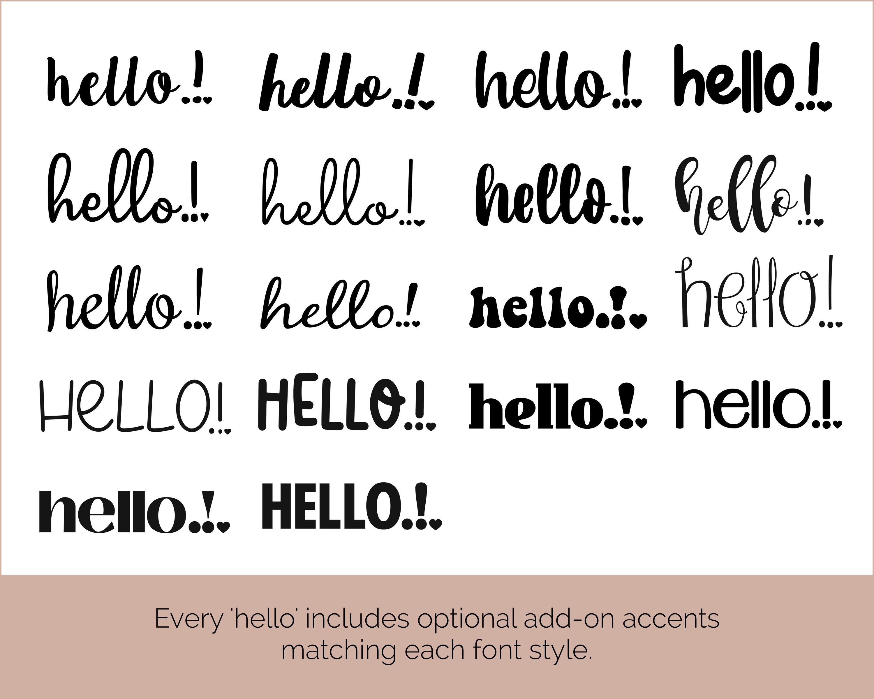 Hello SVG Bundle • Hello Cut File • SVG File for Cricut • Cut Files for ...