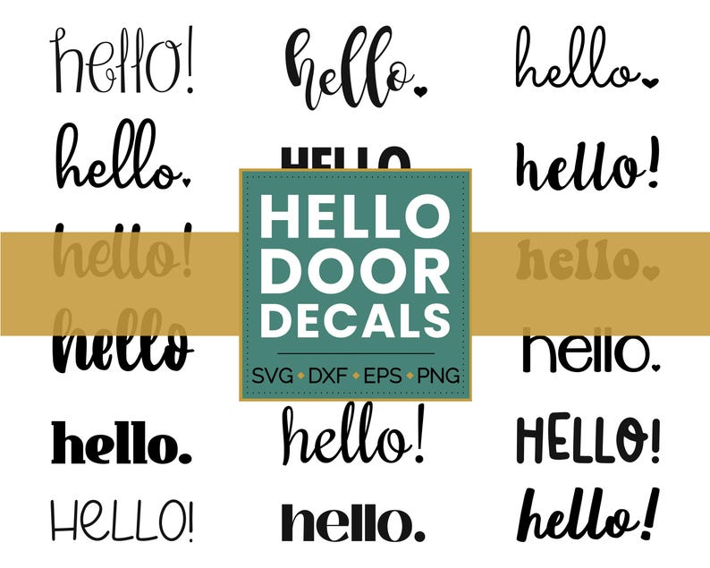 Hello SVG Bundle • Hello Cut File • SVG File for Cricut • Cut Files for ...