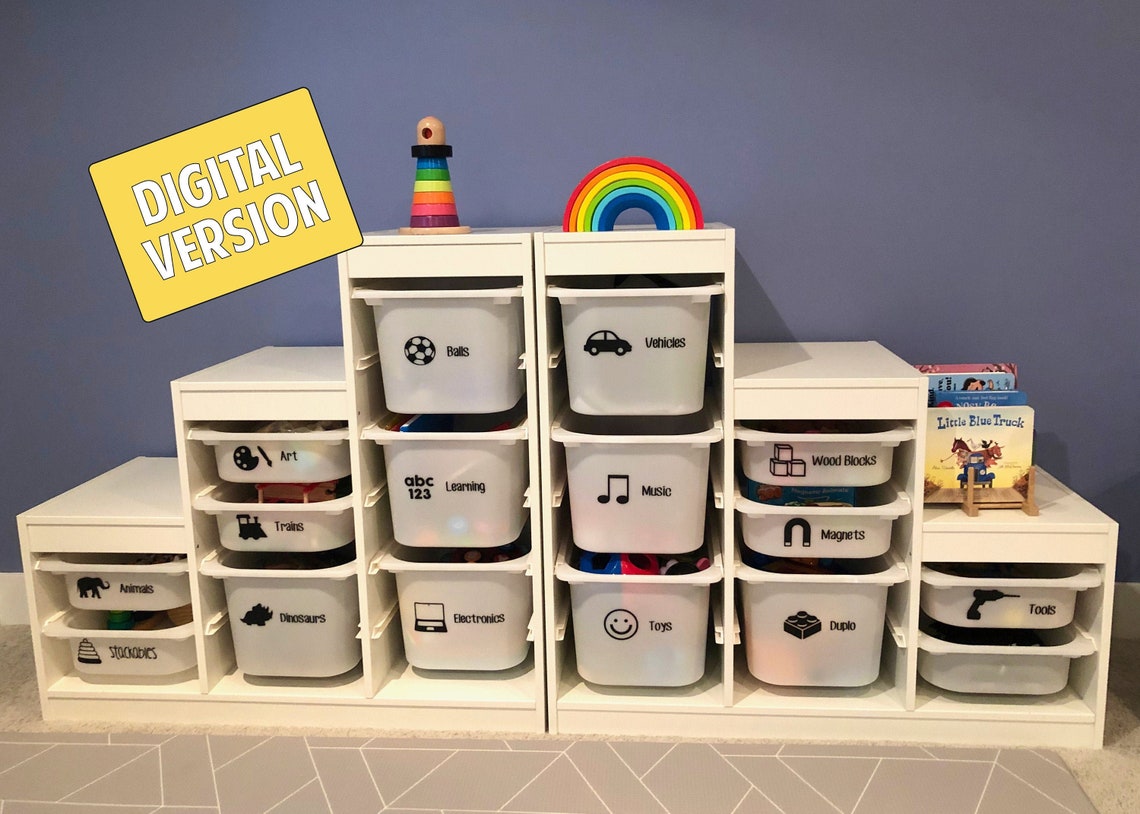 10 SVG Playroom Vinyl Labels Trofast IKEA Bins Etsy