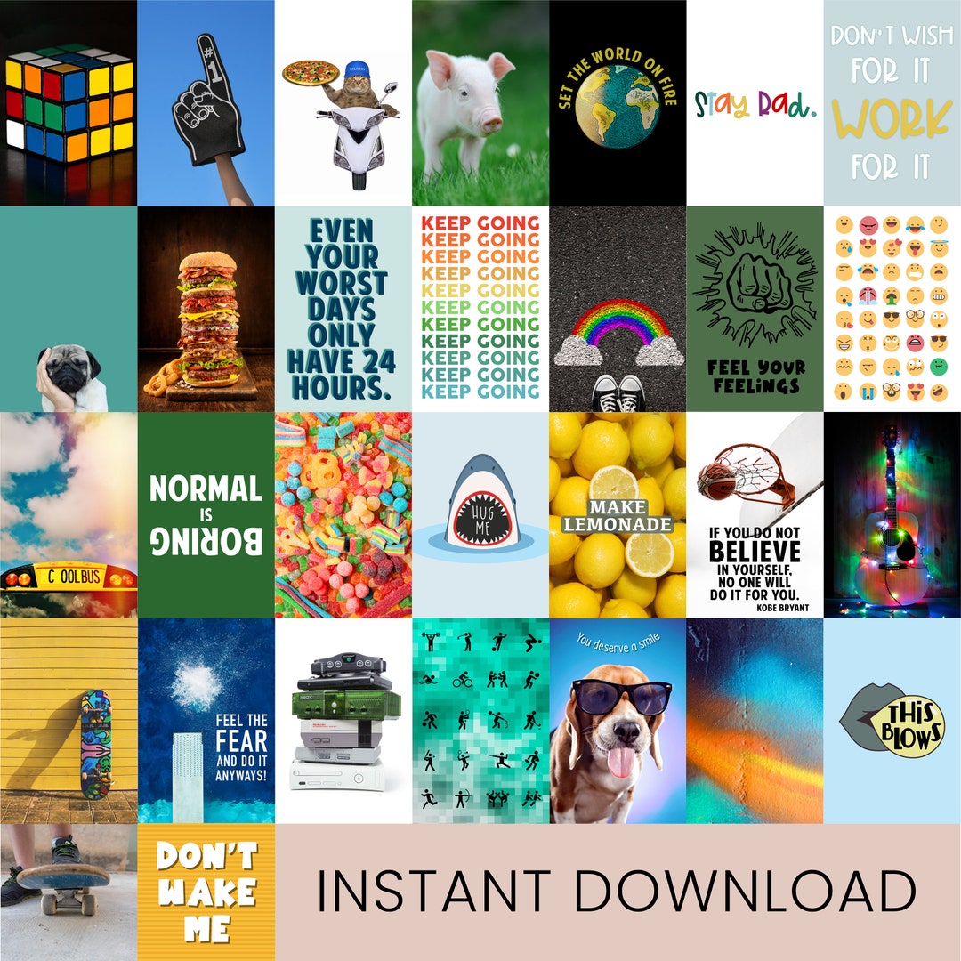 Bedroom Art for Tween Boys, Boy Wall Decor, Tween Vsco Prints Etsy