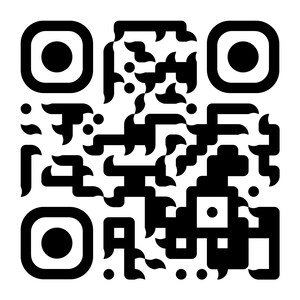 Può includere: Codice QR bianco e nero con uno schema quadrato.