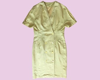 yellow linen dress uk