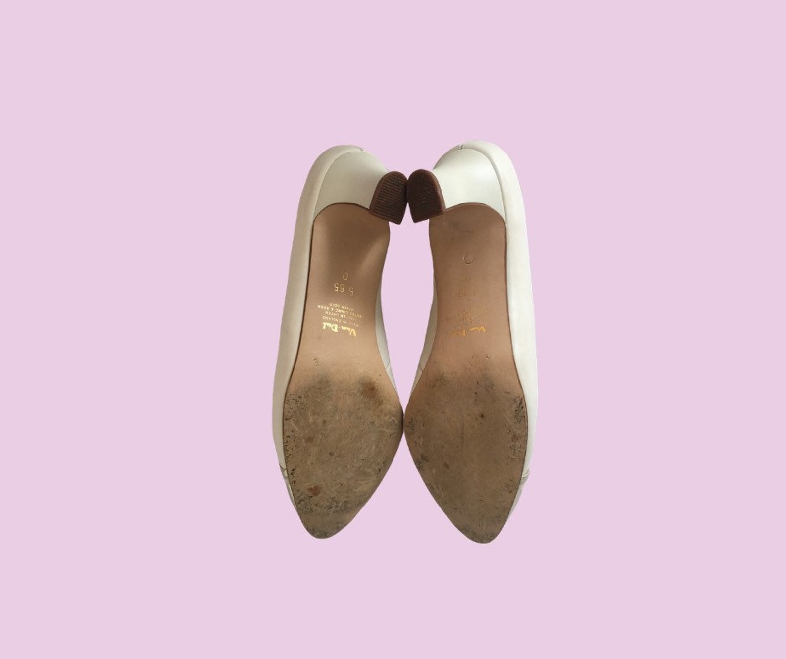 Vintage cream and gold VAN DAL Shoes size UK 5 Etsy