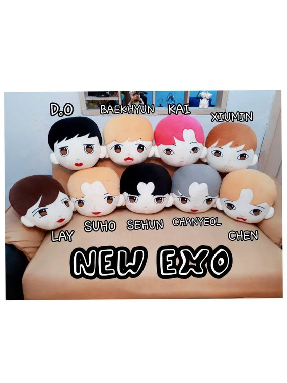 Exo Plushie Korea Kpop Fanart Plush Etsy