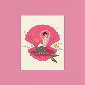 Rosa Muschel Allura || Handgefertigter Foliendruck Bild 1