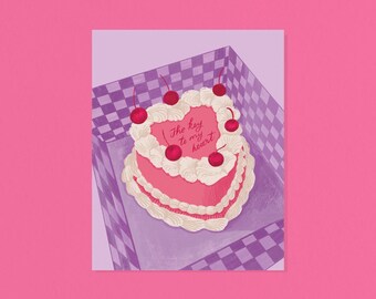 Retro Kuchen Kunstdruck: Kuchen Dekor