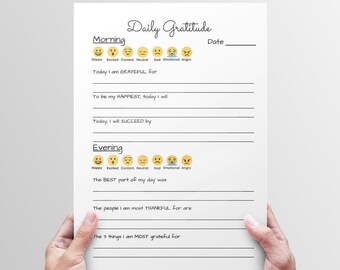 Daily Gratitude, Daily Affirmations, Mood Tracker, Prayer Journal, Self-Care,  Gratitude Journal, Meditation, Daily Journal, Printable