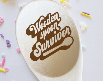 Houten lepel overlevende, grappige houten lepels, kerstcadeaus voor moeder, billenkoek, grappige keukencadeaus, cadeaus voor moeder, cadeau voor oma