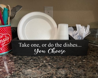 Regalos de Navidad para mamá, elige uno o lava los platos que prefieras, organizador de utensilios, estilo rústico de granja, decoración de Acción de Gracias, elige el color