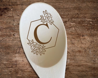 Custom Letter Monogram Wood Spoon, Monogram Gifts, Custom Christmas Gifts, Gifts For Mom, Gifts For Grandma, Custom Wood Spoons