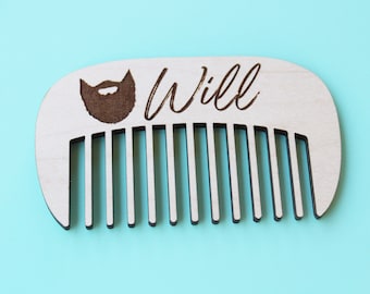 Cadeaux de la Saint-Valentin pour lui, Peigne à barbe personnalisé, Peigne à barbe gravé, Peigne à moustache, Cadeau pour garçons d’honneur, Cadeau pour papa, Cadeaux personnalisés, Peigne de poche