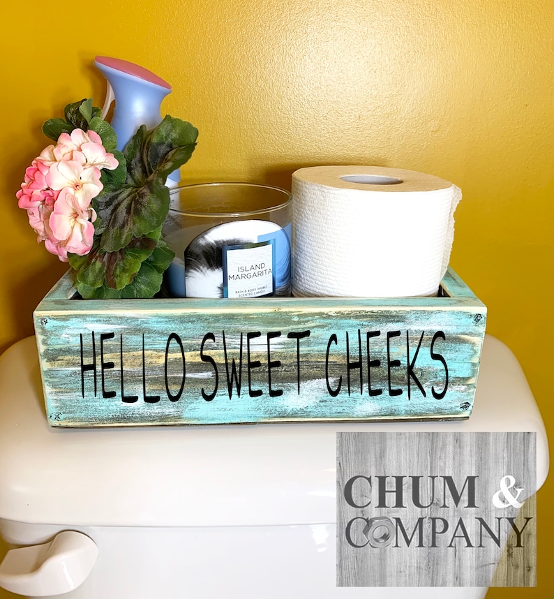 Hello Sweet Cheeks Bathroom Organizer Box Gifts for Mom Etsy