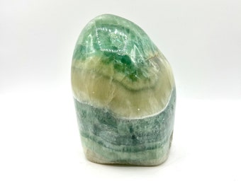 6.13 lb Rainbow Fluorite Crystal Table Night Lamp Healing Green Large Rock to light up office room gift for office, dad, birthday.
