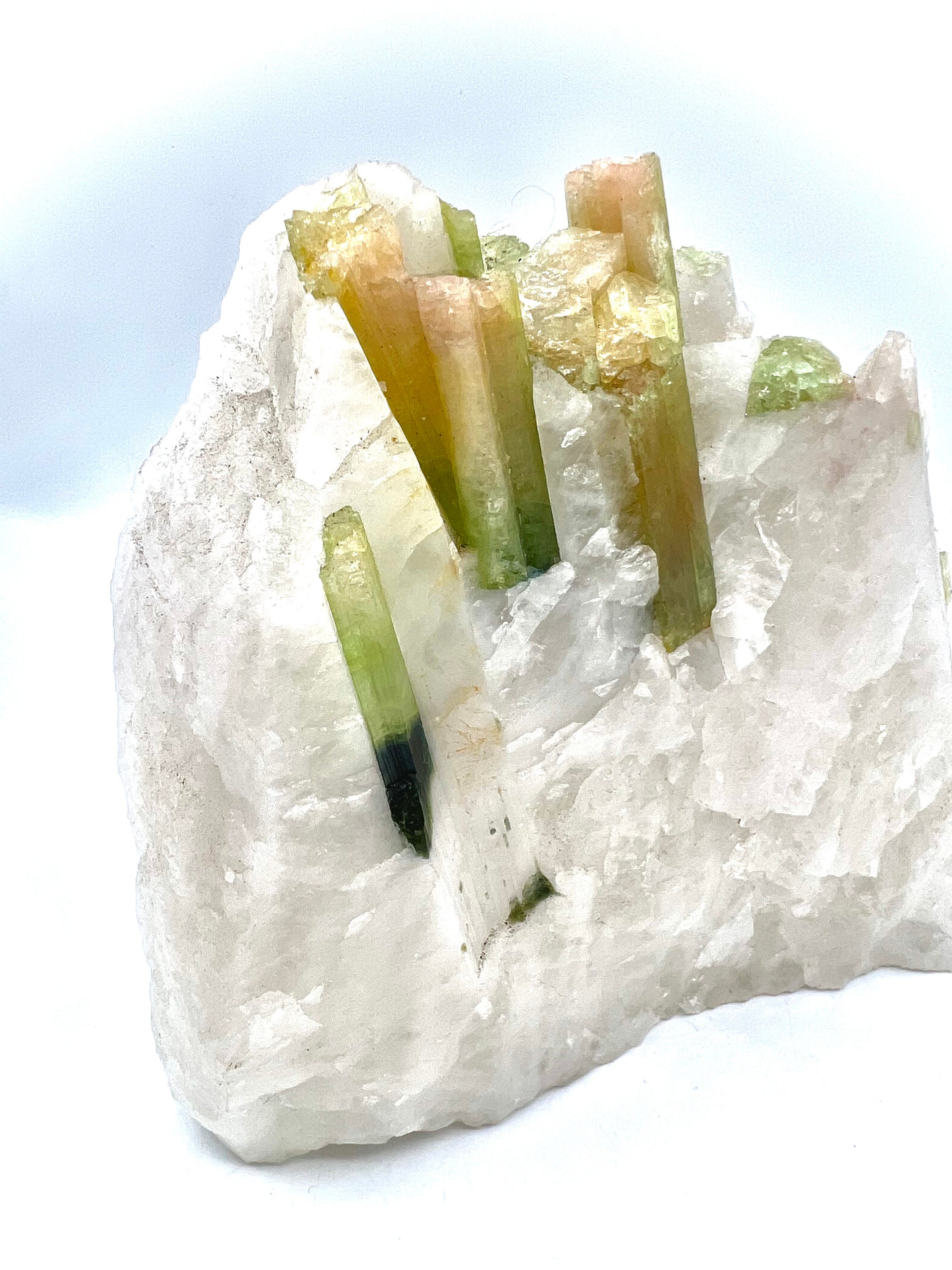 Watermelon Matrix Raw Natural Watermelon Tourmaline Matrix on Quartz Stone Rough Healing ...